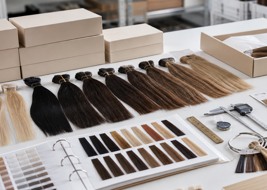 Hair extension quality control table